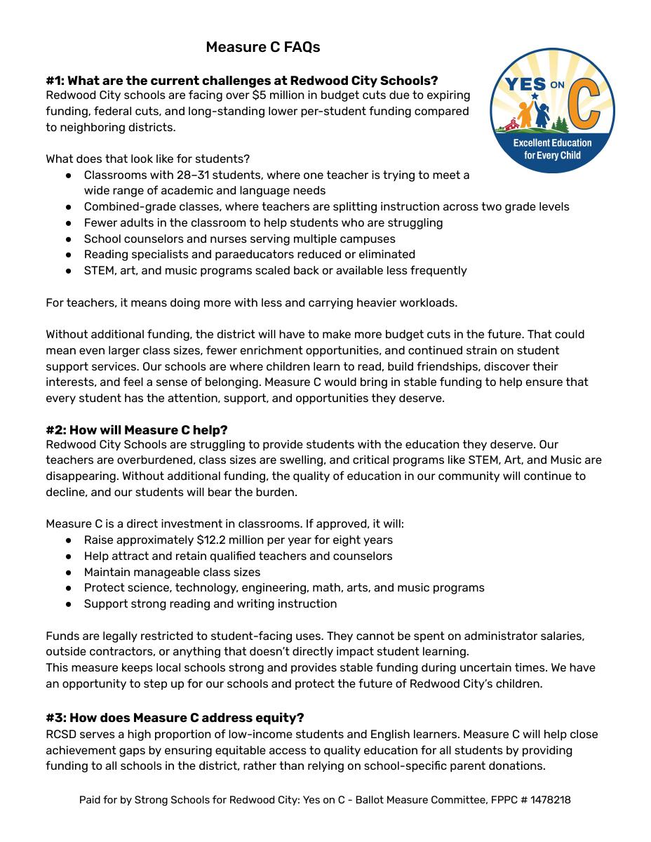 Measure C FAQ preview